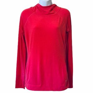 Gap Fit breathe long sleeve hood pullover pink vibration